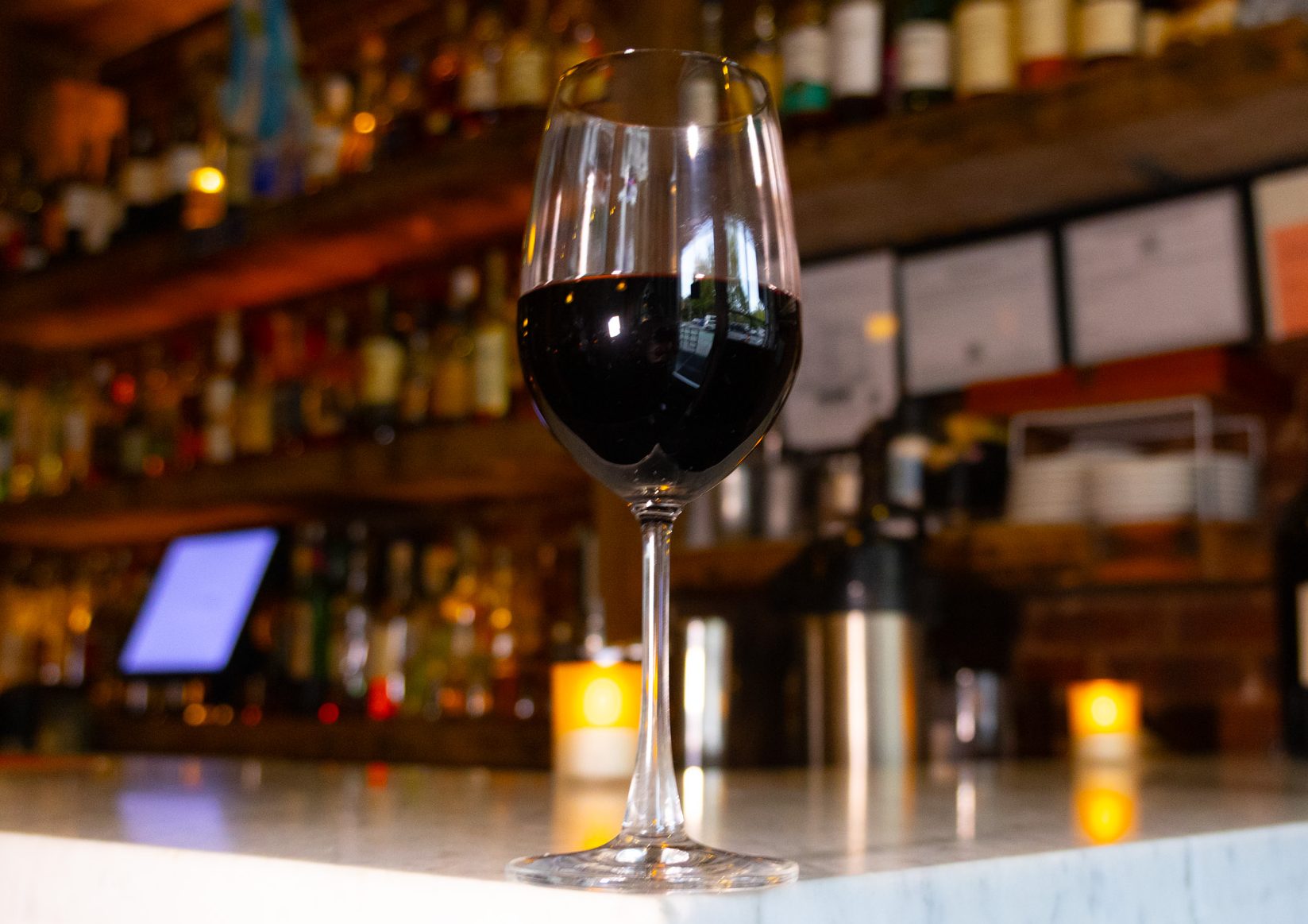 GLASS OF WINE AT PORTEÑO NYC
