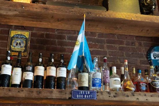 flag and drinks from argentinian